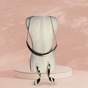 Gold Crescent Necklace and Earrings Set